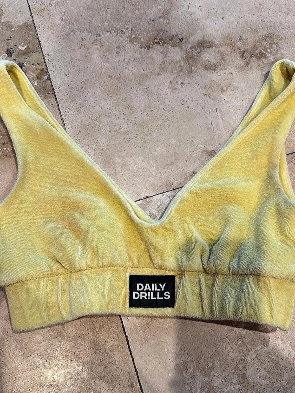 Daily Drills Yellow Sports Bra